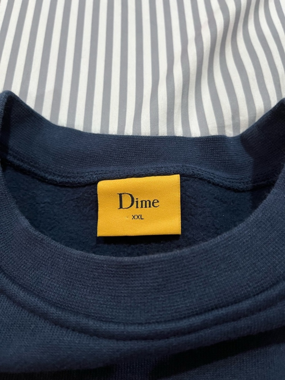 Dime Men's Crewneck Sweater in Navy - XXL - Picture 2 of 9